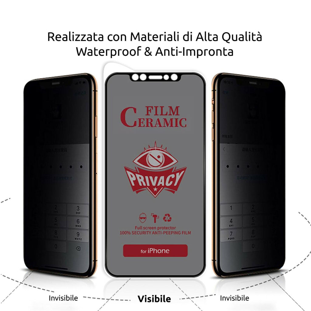 Pellicola lucida privacy per iPhone