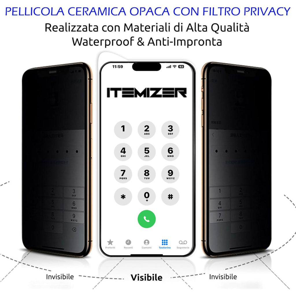 Pellicola opaca privacy per iPhone
